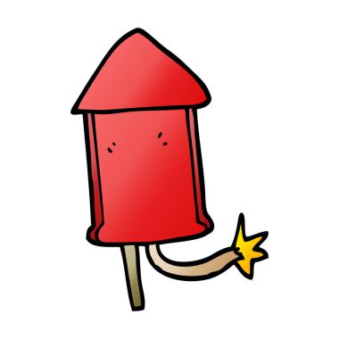 çizgi film doodle havai fişek illüstrasyon