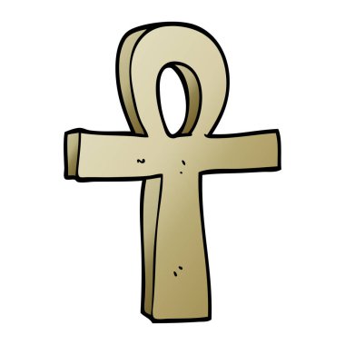 çizgi film doodle ankh sembolü