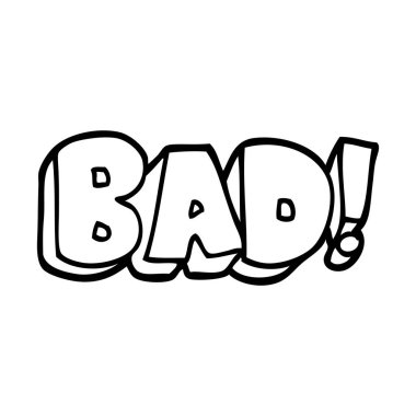 çizim karikatür kelime kötü