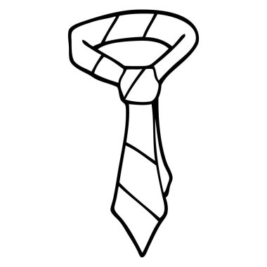 bir kravat çizim karikatür