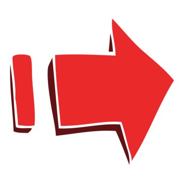 çizgi film doodle işaret eden ok