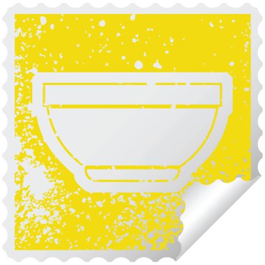 sıkıntılı etiket simge tasarlamak bir kase