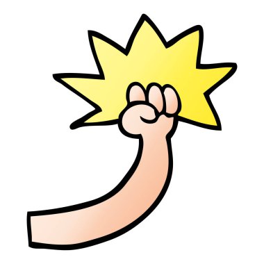 vektör degrade illüstrasyon karikatür kol yumruk