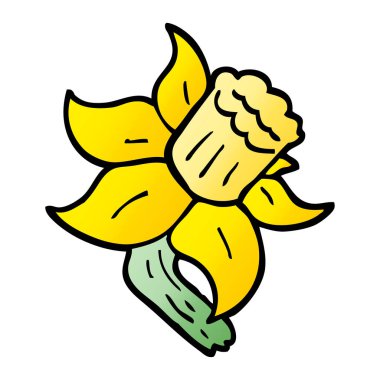 vektör degrade illüstrasyon karikatür nergis