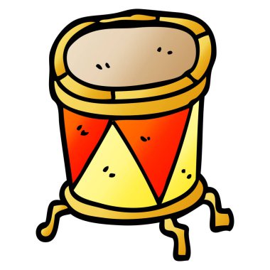 çizgi film doodle davul stand