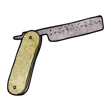 çizgi film doodle kesme boğaz ustura