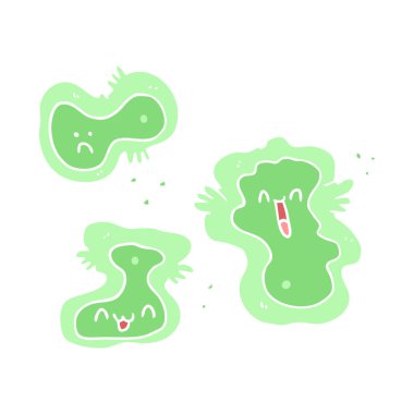 düz renk tarzı çizgi film hücreleri