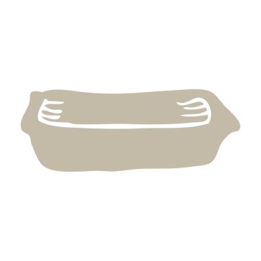 düz renk illüstrasyon karikatür boş tepsi