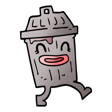 çizgi film doodle atık kutusu