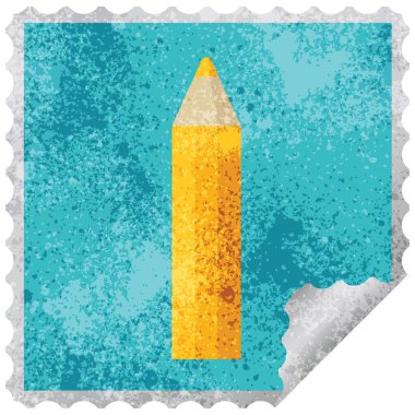 turuncu kalem grafik kare etiket damga boyama