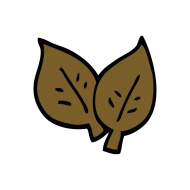 çizgi film doodle sonbahar yaprakları