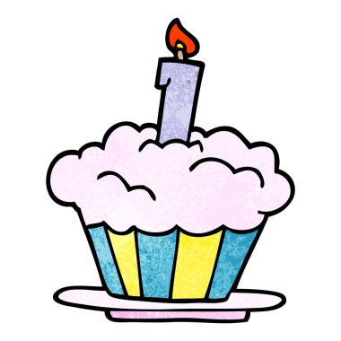 çizgi film doodle Doğum günü pastası