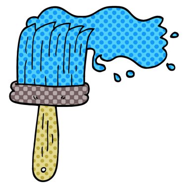 çizgi film doodle boya fırçası