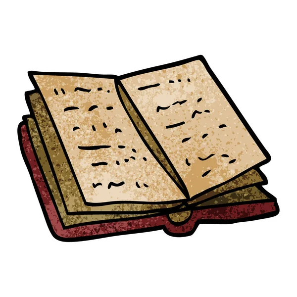 Cartoon Doodle Čtení Kniha — Stockový vektor