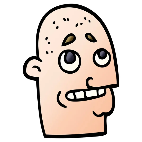 Desenho Animado Doodle Careca Homem — Vetor de Stock