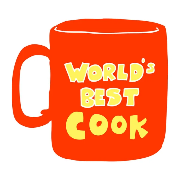 Mundos Melhor Caneca Cozinhar —  Vetores de Stock