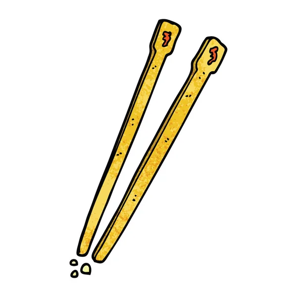 Cartoon Doodle Chop Sticks — Stockvector