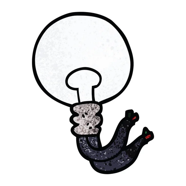 Illustration Vectorielle Ampoule Dessin Animé Doodle — Image vectorielle