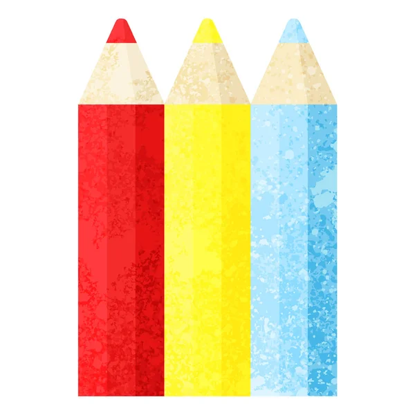 Lápices Color Vector Gráfico Icono Ilustración — Vector de stock