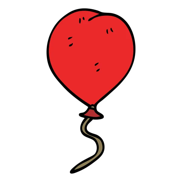 Cartoon Doodle Balloon Vetor Ilustração —  Vetores de Stock