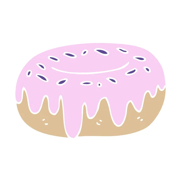 Cartoon Doodle Donut Med Strössel — Stock vektor