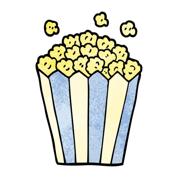 Cartoon Doodle Popcorn Ilustrace — Stockový vektor