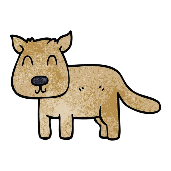 Zeichentrick Doodle Ruhiger Hund — Stockvektor