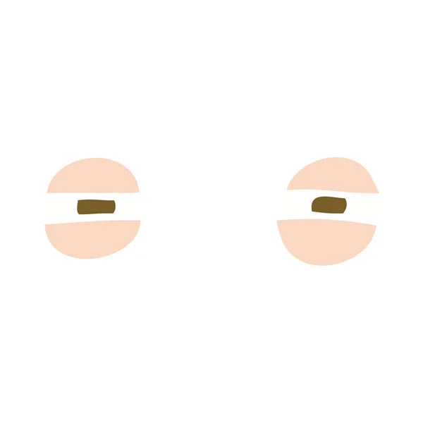 Illustration Couleur Plate Des Yeux Suspects — Image vectorielle