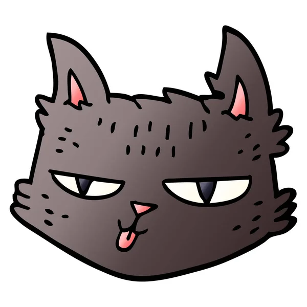 Funny Cartoon Doodle Cat — Stockový vektor