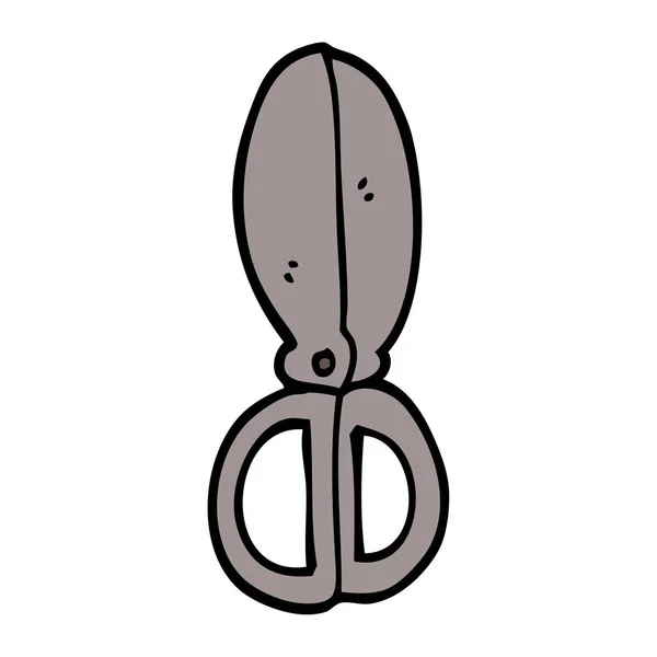 Karikatura Doodle Zavřené Nůžky — Stockový vektor