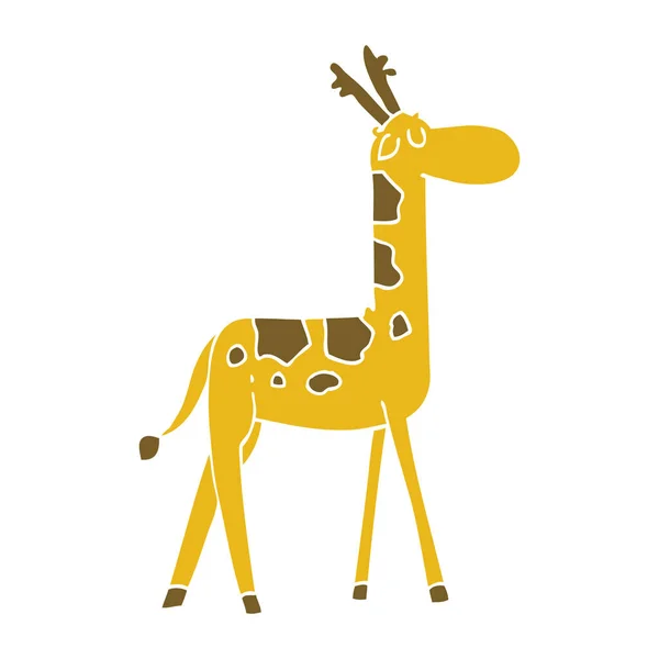 Мультфильм Каракули Смешной Жираф — стоковый вектор