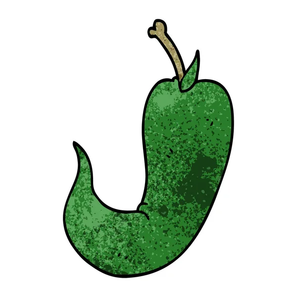Kartun Doodle Chilli Pepper - Stok Vektor