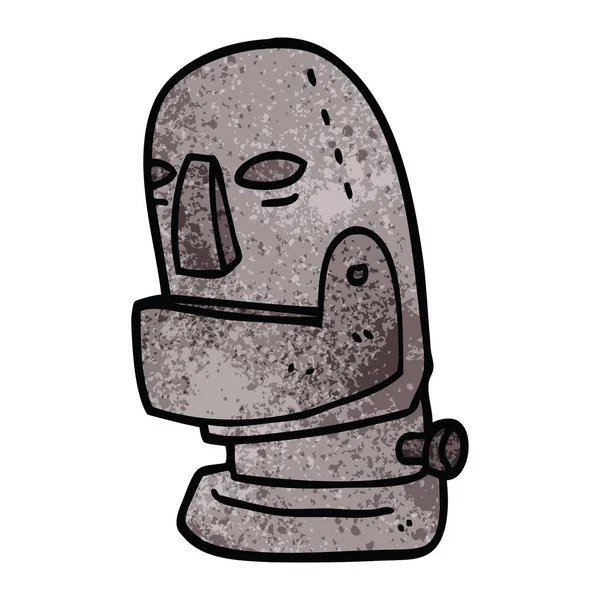 Cartoon Doodle Robothuvud — Stock vektor