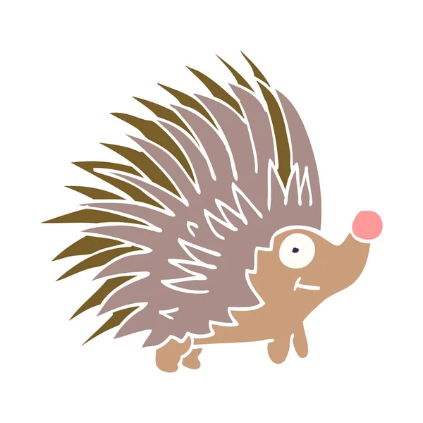 Cartoon Doodle Spiky Hedgehog — Stock Vector