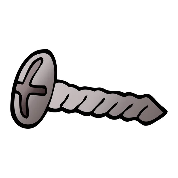 Cartoon Doodle Metal Screw — Stock Vector