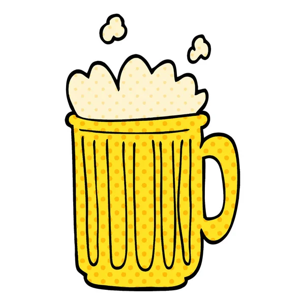 Desenho Animado Doodle Tankard Cerveja —  Vetores de Stock