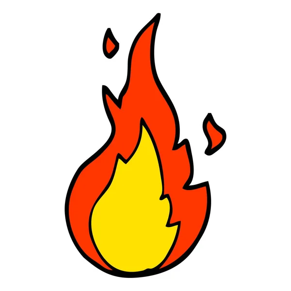 Handgezeichnetes Doodle Stil Cartoon Flamme Symbol — Stockvektor