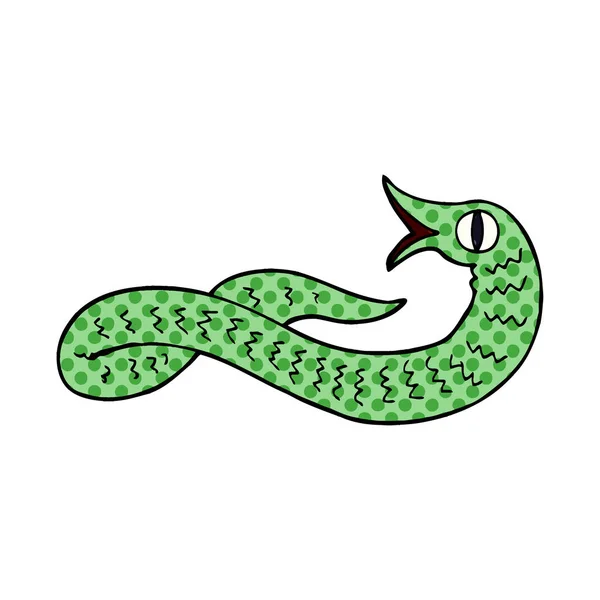 Dibujos Animados Garabato Serpiente Medieval — Archivo Imágenes Vectoriales