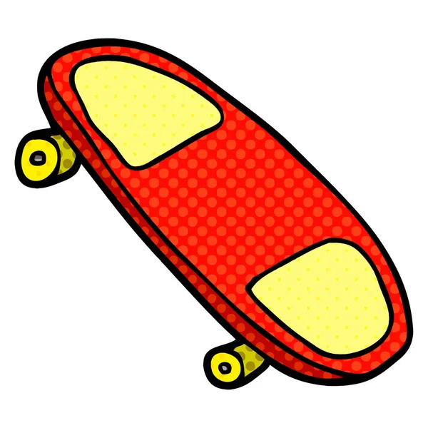 Cartone Animato Scarabocchio Skateboard Vettoriale Illustrazione — Vettoriale Stock