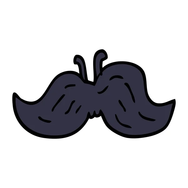 Cartoon Doodle Mustache Vector Illustration — Stock Vector