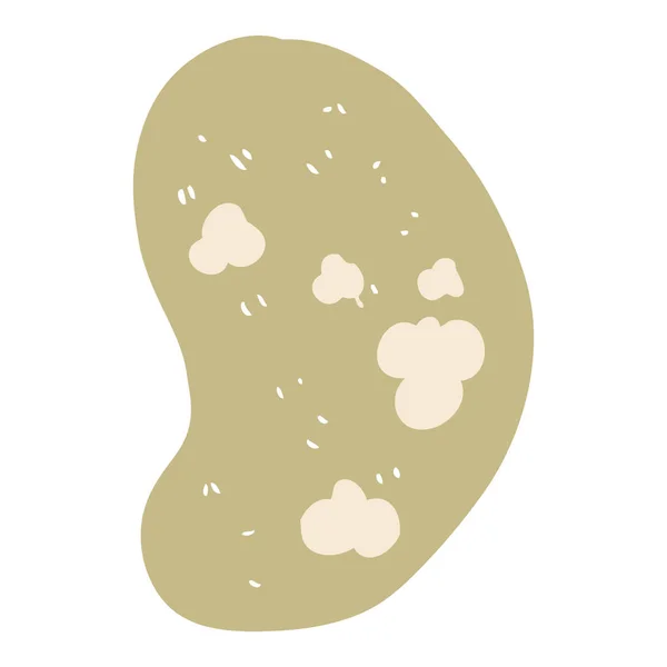 Platt Färg Illustration Potatis — Stock vektor