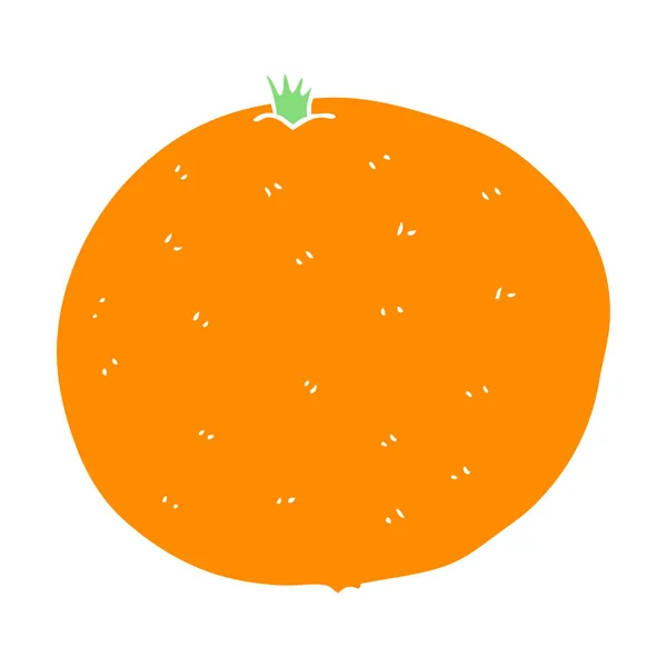 Plochý Barevný Obrázek Orange — Stockový vektor