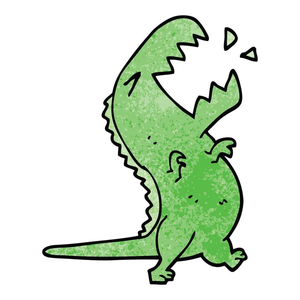 Zeichentrick Doodle Brüllt Rex — Stockvektor