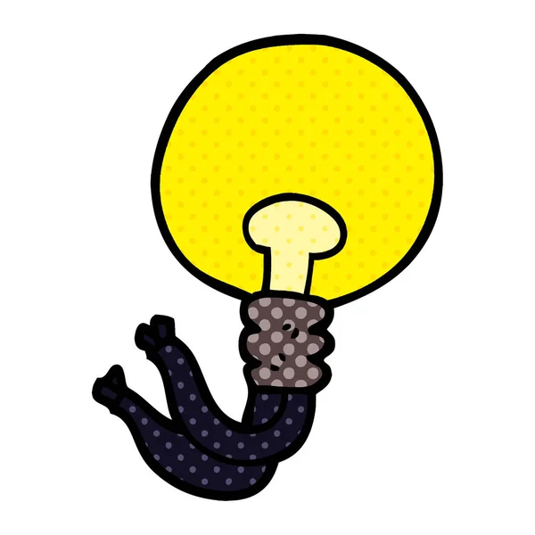 Cartoon Doodle Glödlampa — Stock vektor