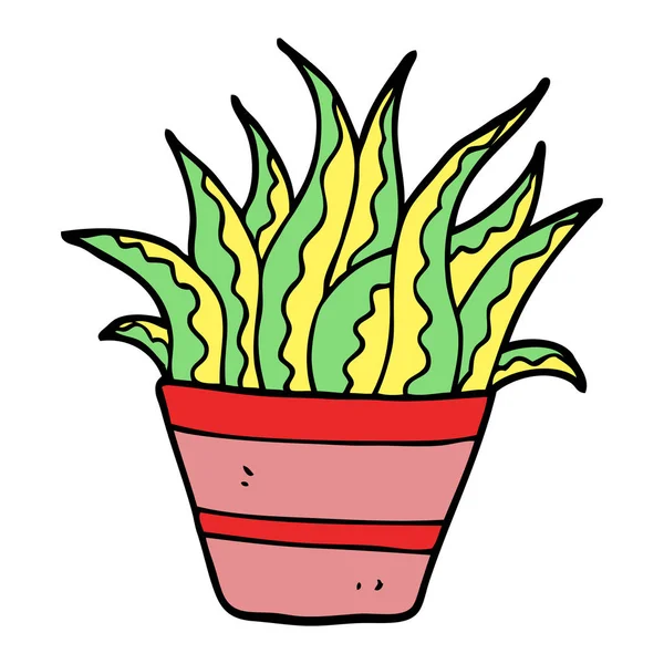 漫画落書き白い背景の植物 — ストックベクタ