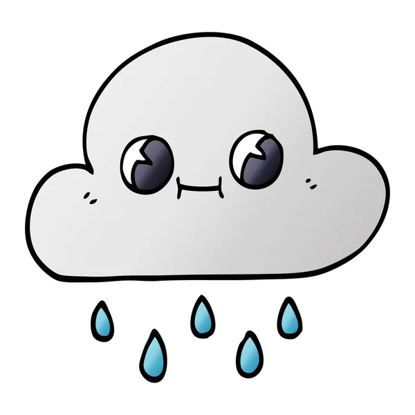 Cartoon Doodle Regen Wolk — Stockvector