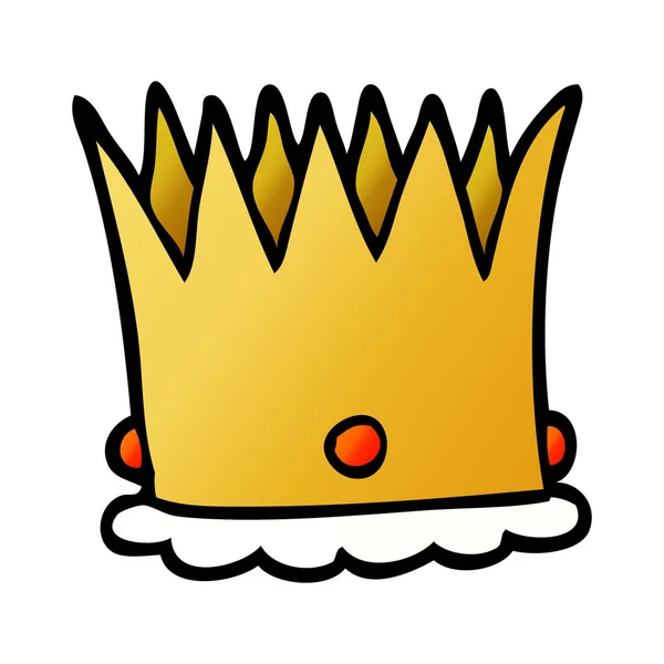 Cartoon Doodle Royal Crown — Stock Vector