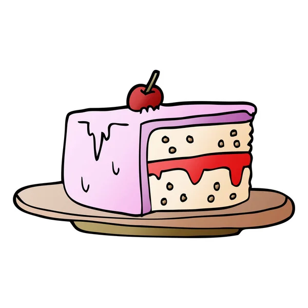 Cartoon Doodle Tårtbit — Stock vektor