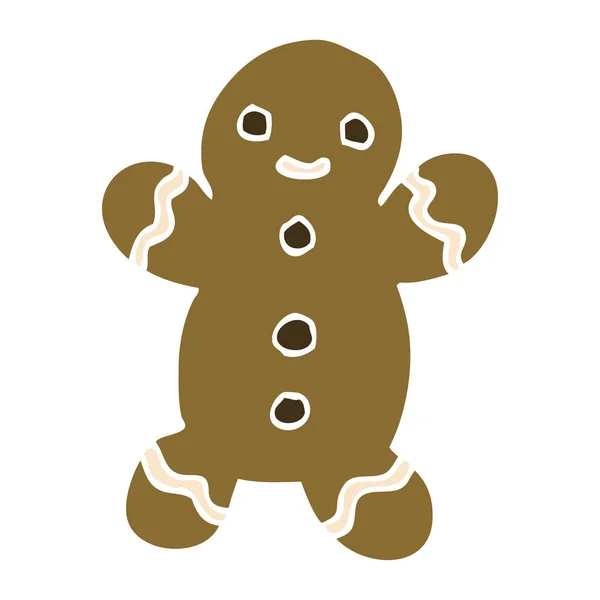 Cartoon Doodle Gingerbread Man — Stock Vector