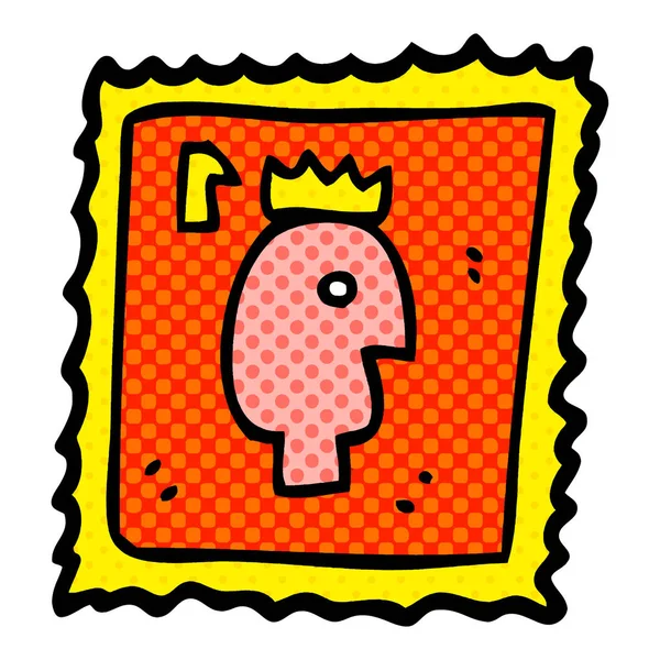 Cartoon Doodle Stamp Postage — Stock Vector